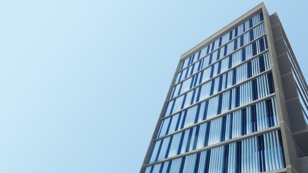 O-210 louvers installed in an office building