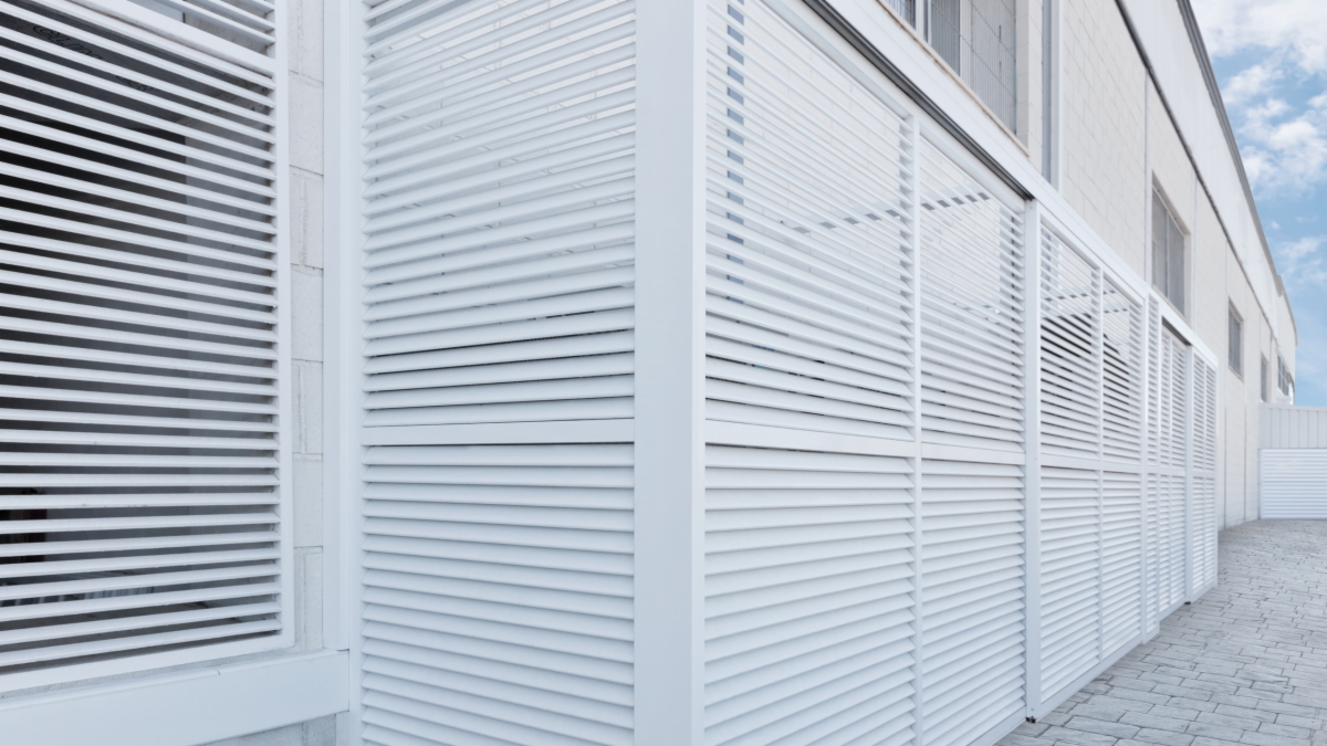 D-5 Louvers installed in an office building