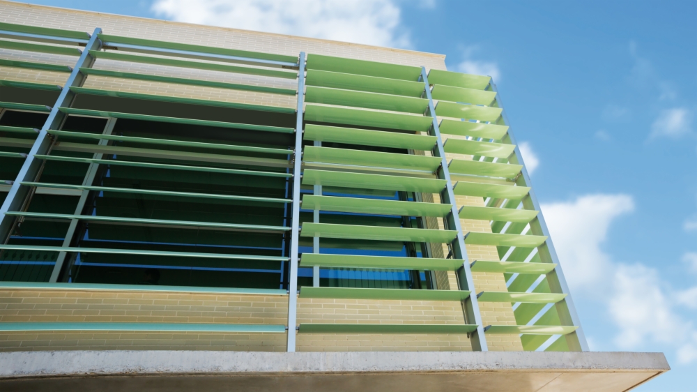 O-300 Louvers installed in an industrial building