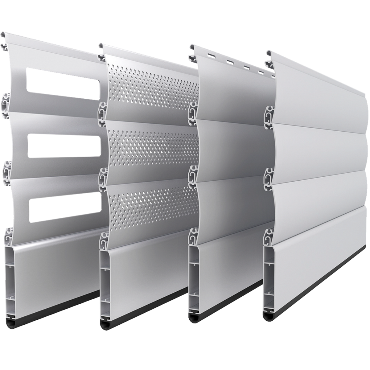 Lama de aluminio para puerta enrollable PS-64 M