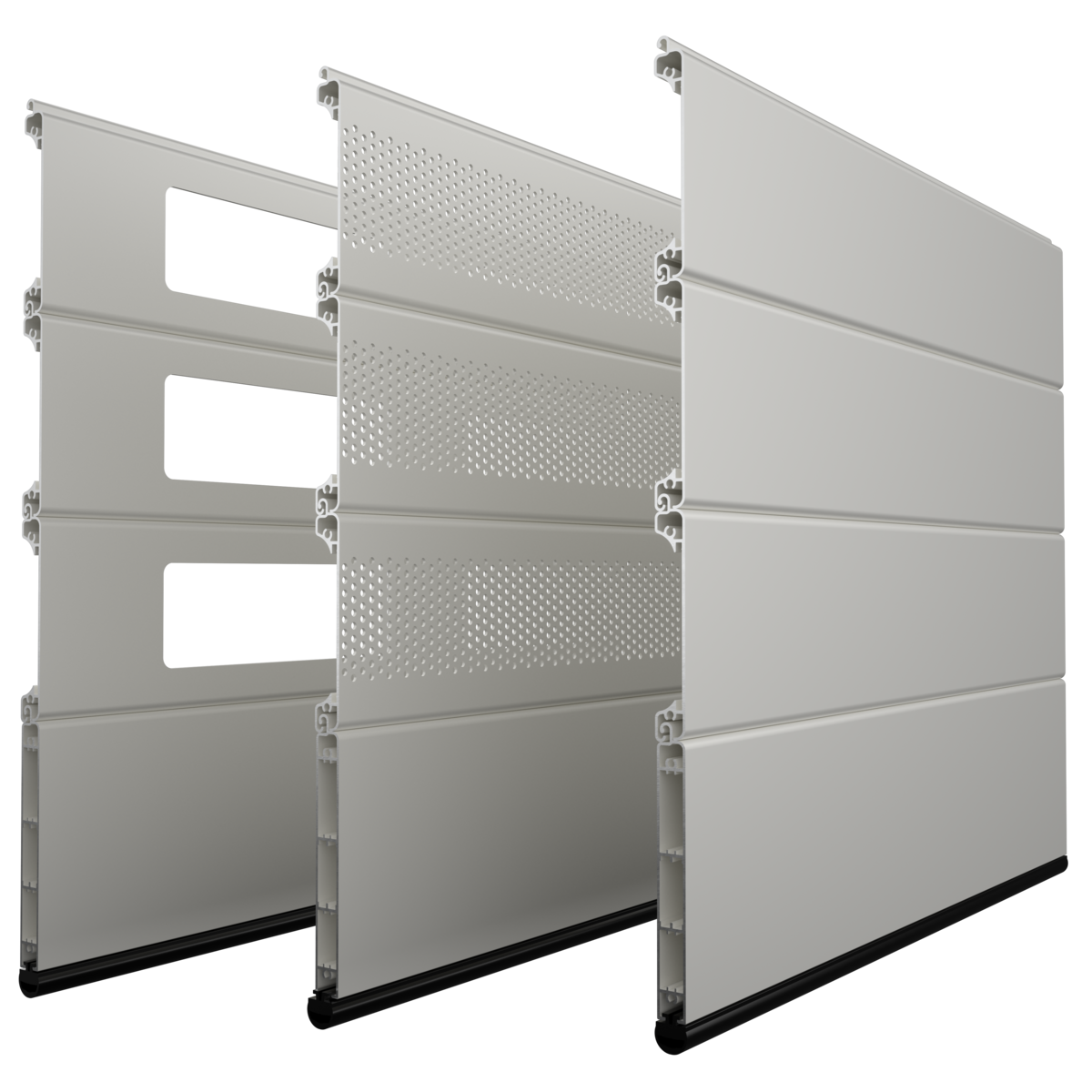 Lame en aluminium pour portes roulantes PS-100 Plate
