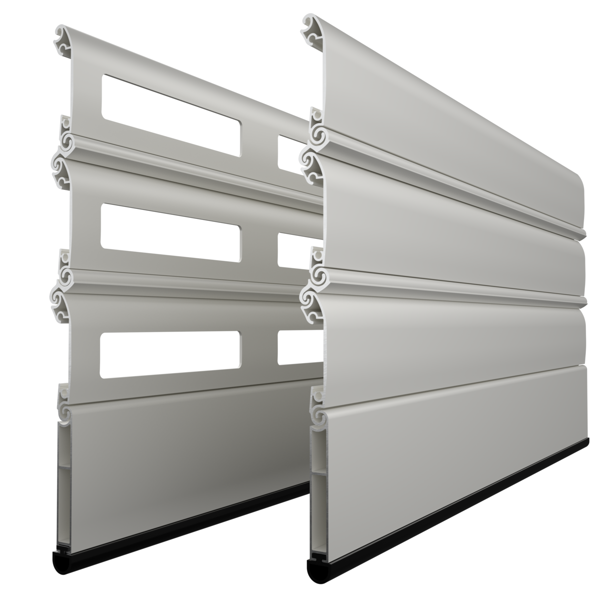 Lama de aluminio para puerta enrollable PS-65 Autocierre