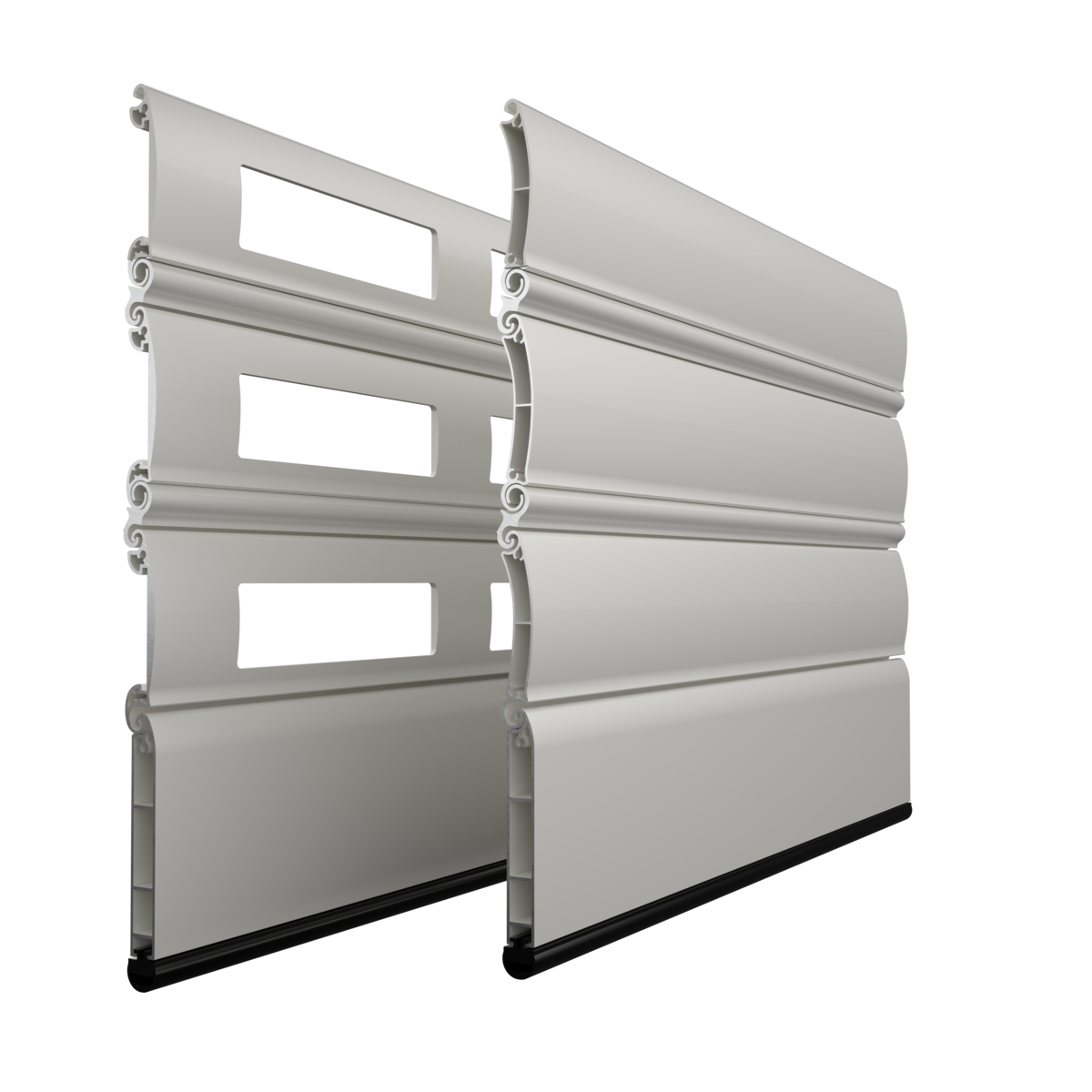 Lama de aluminio para puerta enrollable PS-80 Autocierre