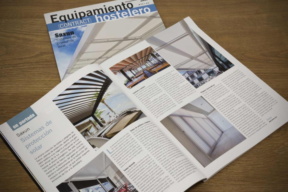 Saxun en la portada de la revista Equipamiento Hostelero