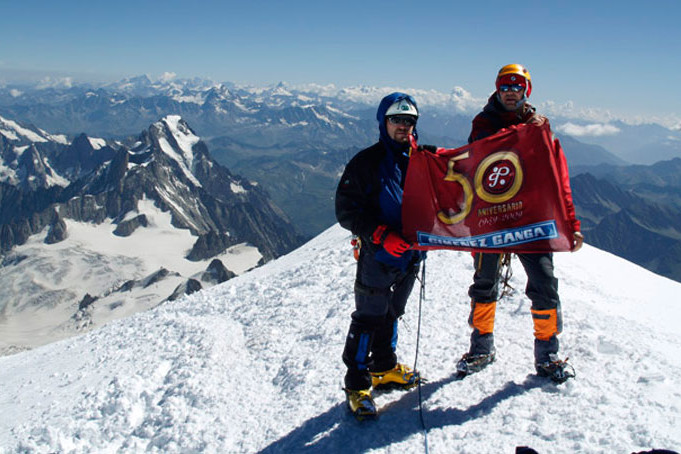 Cumbre en el Mont Blanc