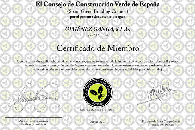 Giménez Ganga miembro de CCVE (SpainGBC)