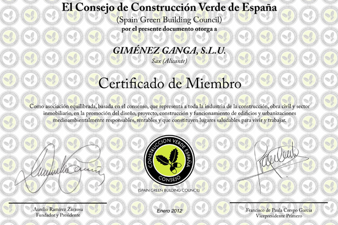 Giménez Ganga miembro de CCVE (SpainGBC)