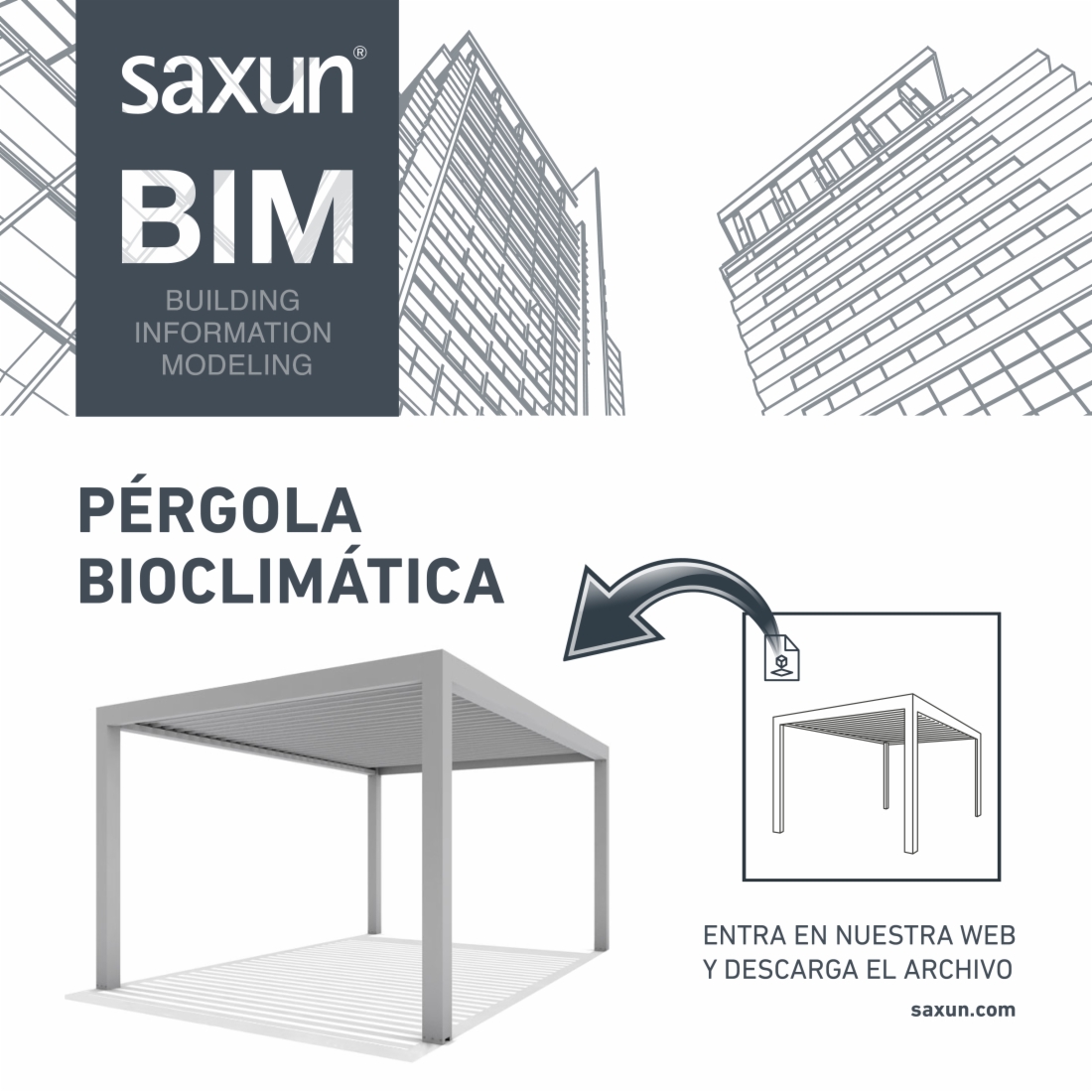 Nuestras Pérgolas Bioclimáticas, ya en la biblioteca BIM