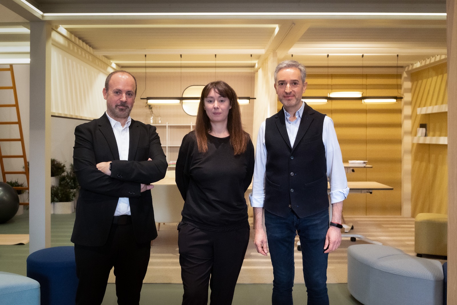 Xavi Calvo, director de World Design Capital Valencia 2022, Tachy Mora, comisaria de la muestra y José Luis Pérez, director del CCCC